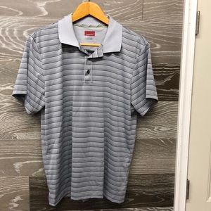 Alfani three button short sleeve polo shirt